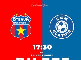 BILETE Steaua Bucureşti – CSM Slatina